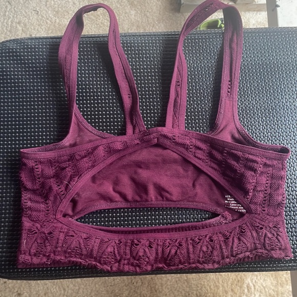 Free people maroon top/bra size xs/s - Picture 5 of 5